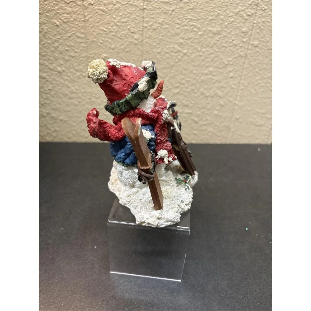 Vtg Sterling Inc Resin Snowman Collectible Figurine 2 Skiing, Father and Son
